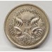 AUSTRALIA 1989 . FIVE 5 CENTS COIN . ERROR . DOUBLE STAMPING OF SPINE